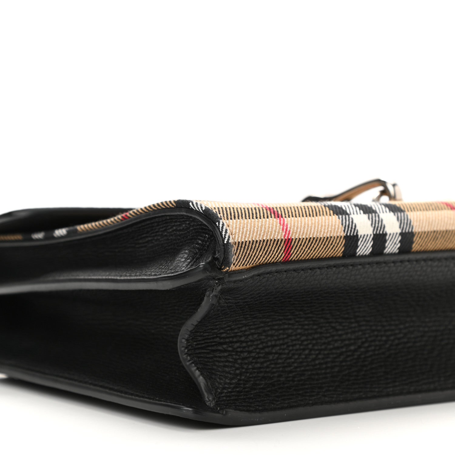 Burberry Derby Calfskin Vintage Check Small Macken Crossbody Bag Black 9 of 10