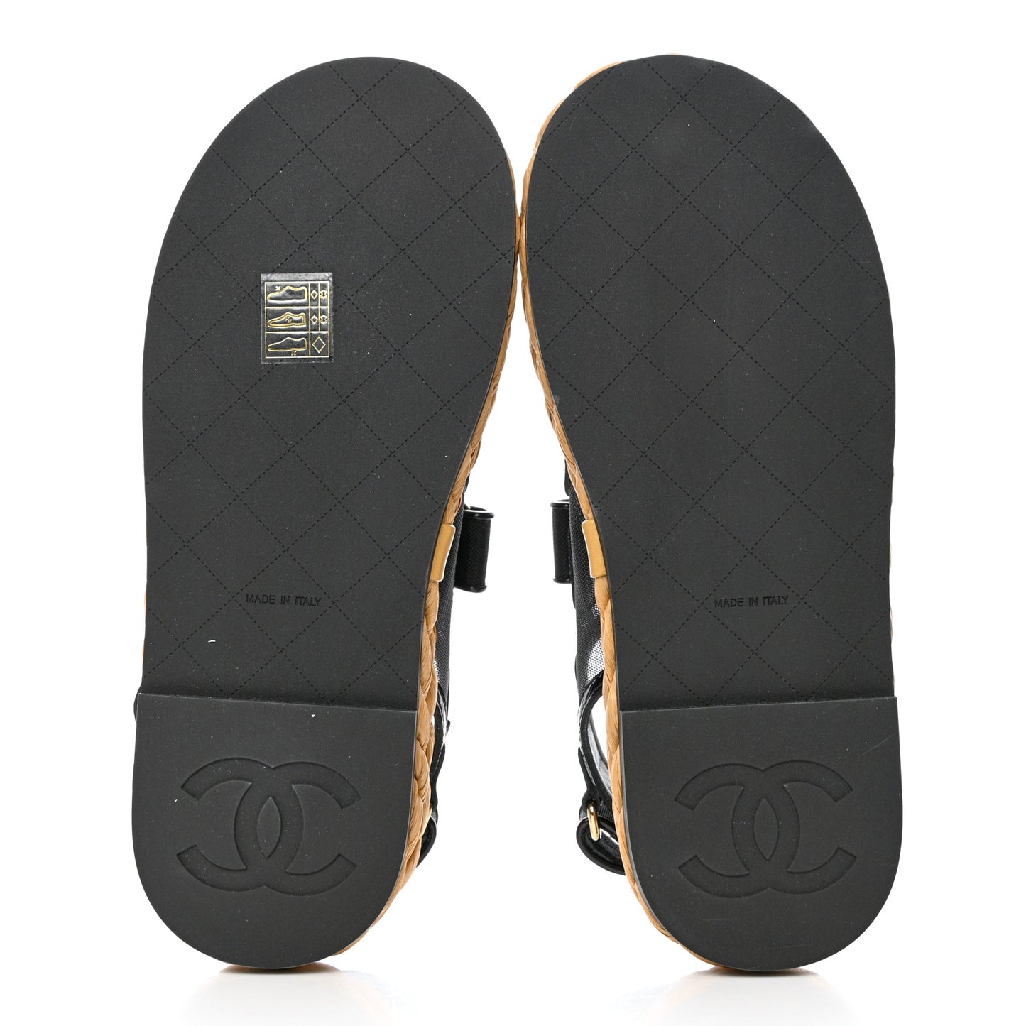 Mesh Patent Calfskin Velcro Dad Sandals 36.5 Black
