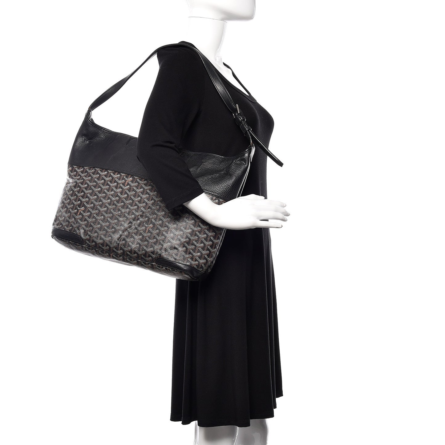 Goyardine Grenadines Hobo Black