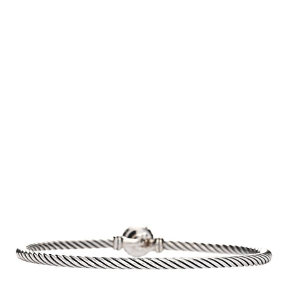 David Yurman Sterling Silver Diamond 3mm Chatelaine Bracelet 2 of 3