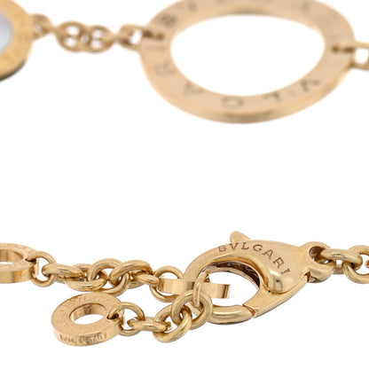 Bulgari 18K Yellow Gold Mother of Pearl Signature Chain Bracelet 3 of 3