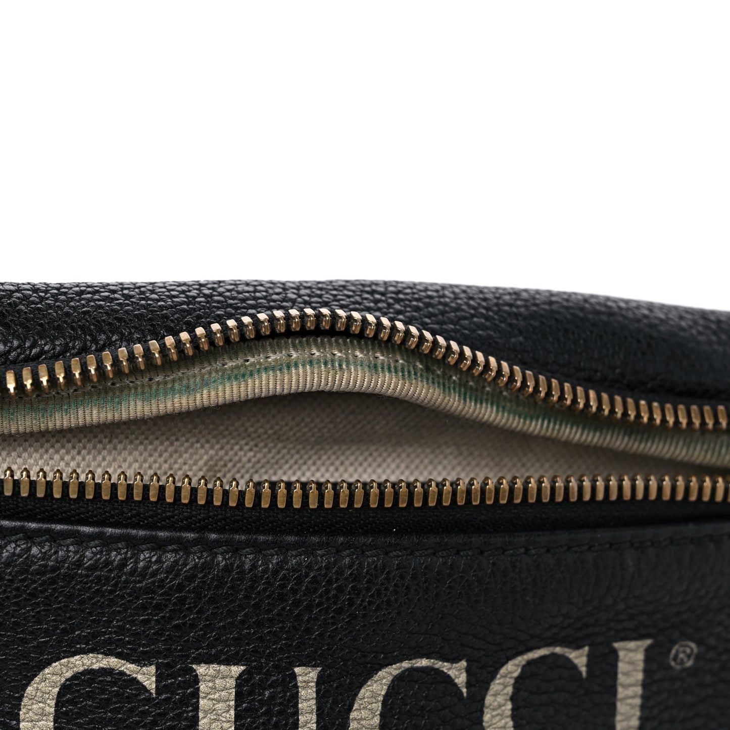 Grained Calfskin Small Logo Belt Bag Black