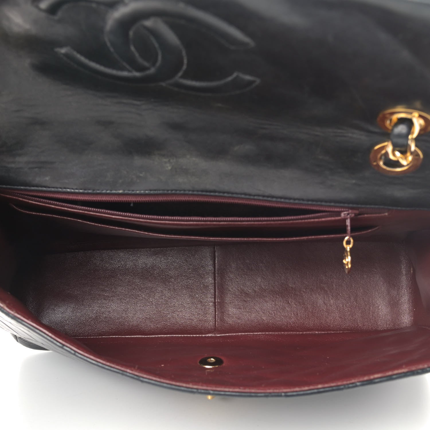 Chanel Lambskin Quilted XL Jumbo Single Flap Black 4 of 7