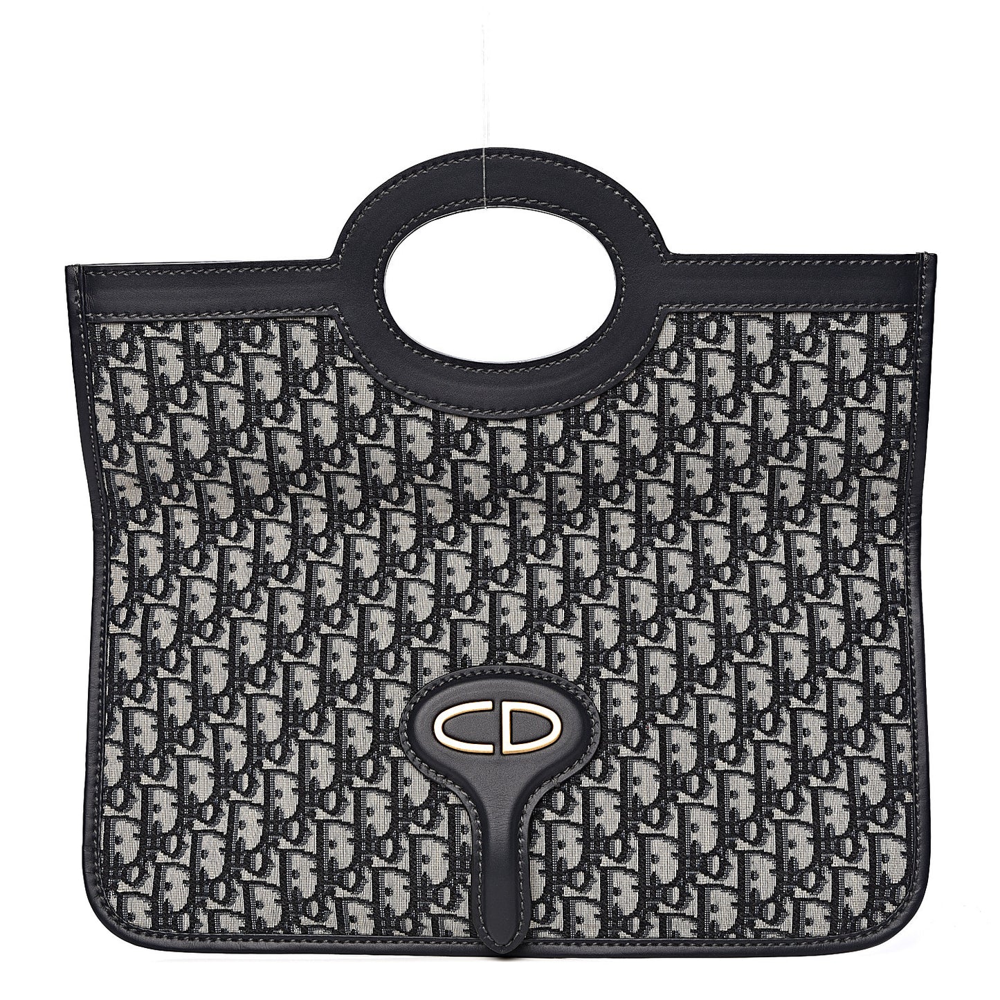 Oblique Fold Over Clutch Blue