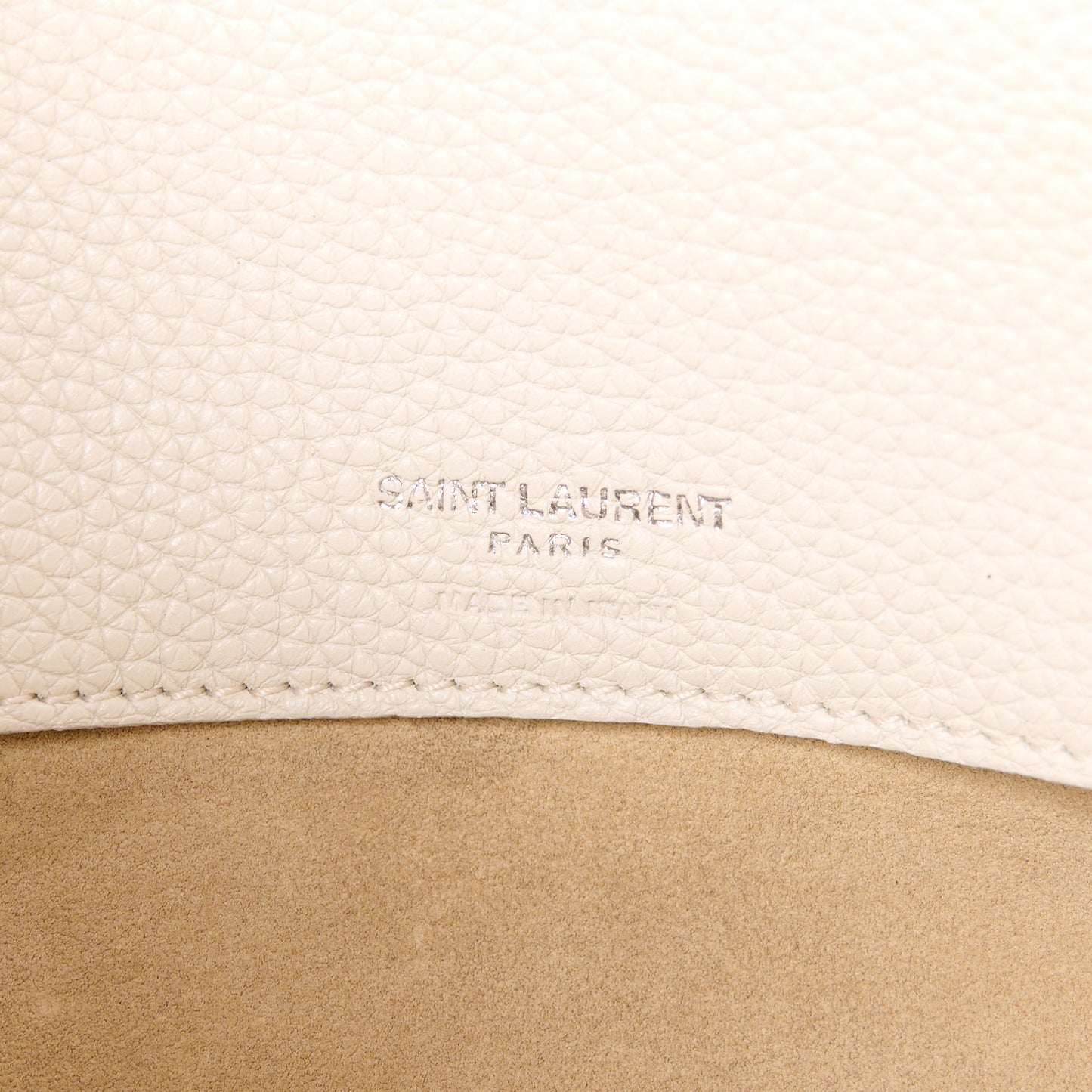 Grained Calfskin Baby Supple Sac De Jour White