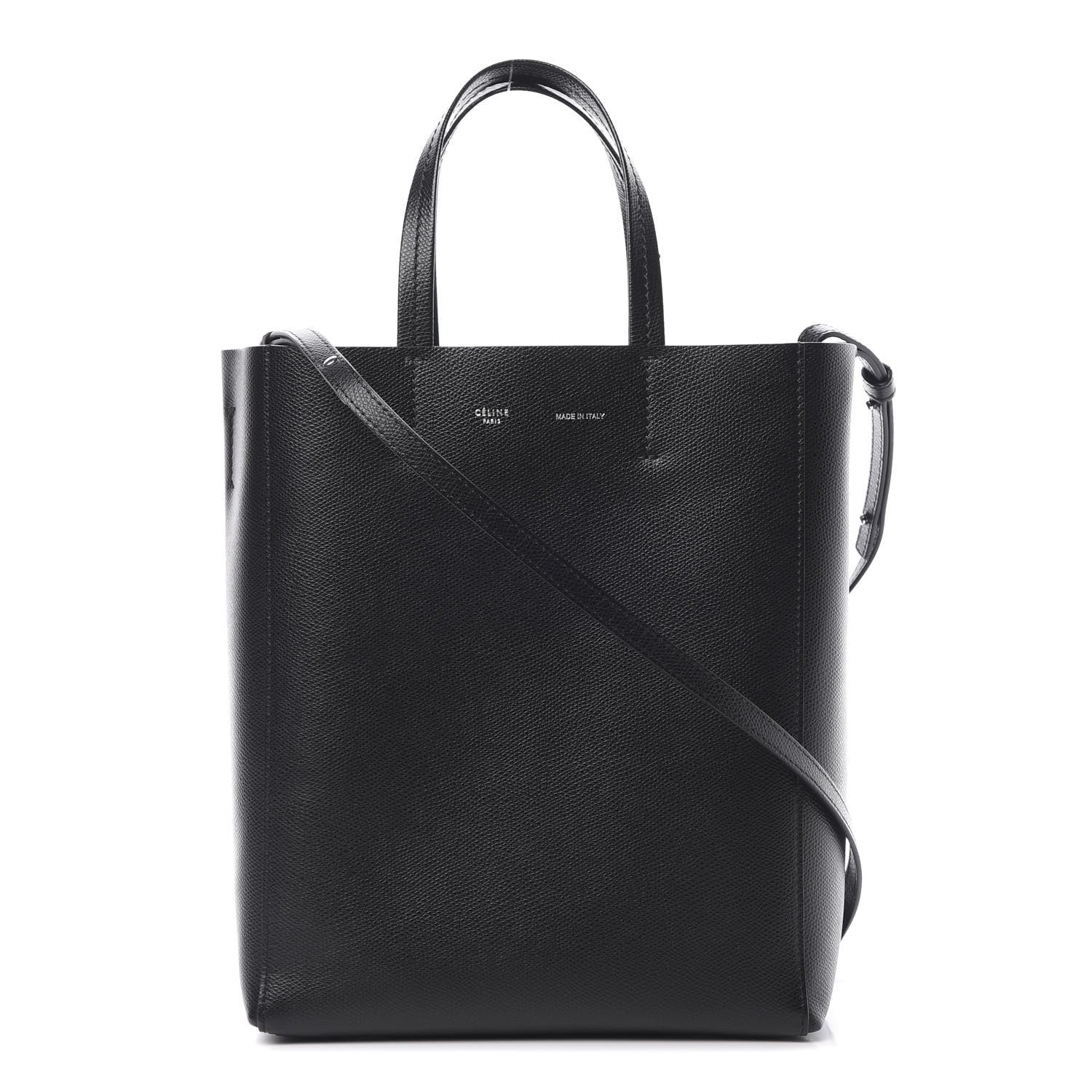 Celine Grained Calfskin Small Vertical Cabas Black 1 of 13