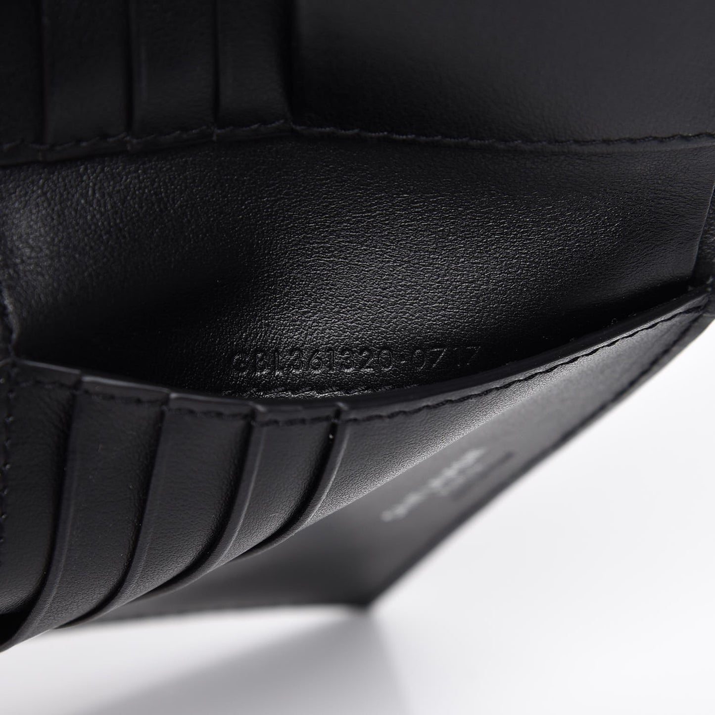 Calfskin Patch Bifold Wallet Black