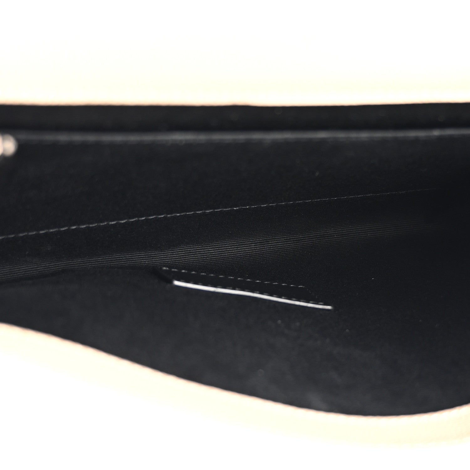 Saint Laurent Grain De Poudre Matelasse Chevron Monogram Envelope Clutch Dark Beige 5 of 8