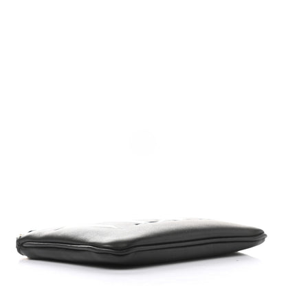 Valentino Garavani Calfskin VLTN Zip Pouch Black White 4 of 6