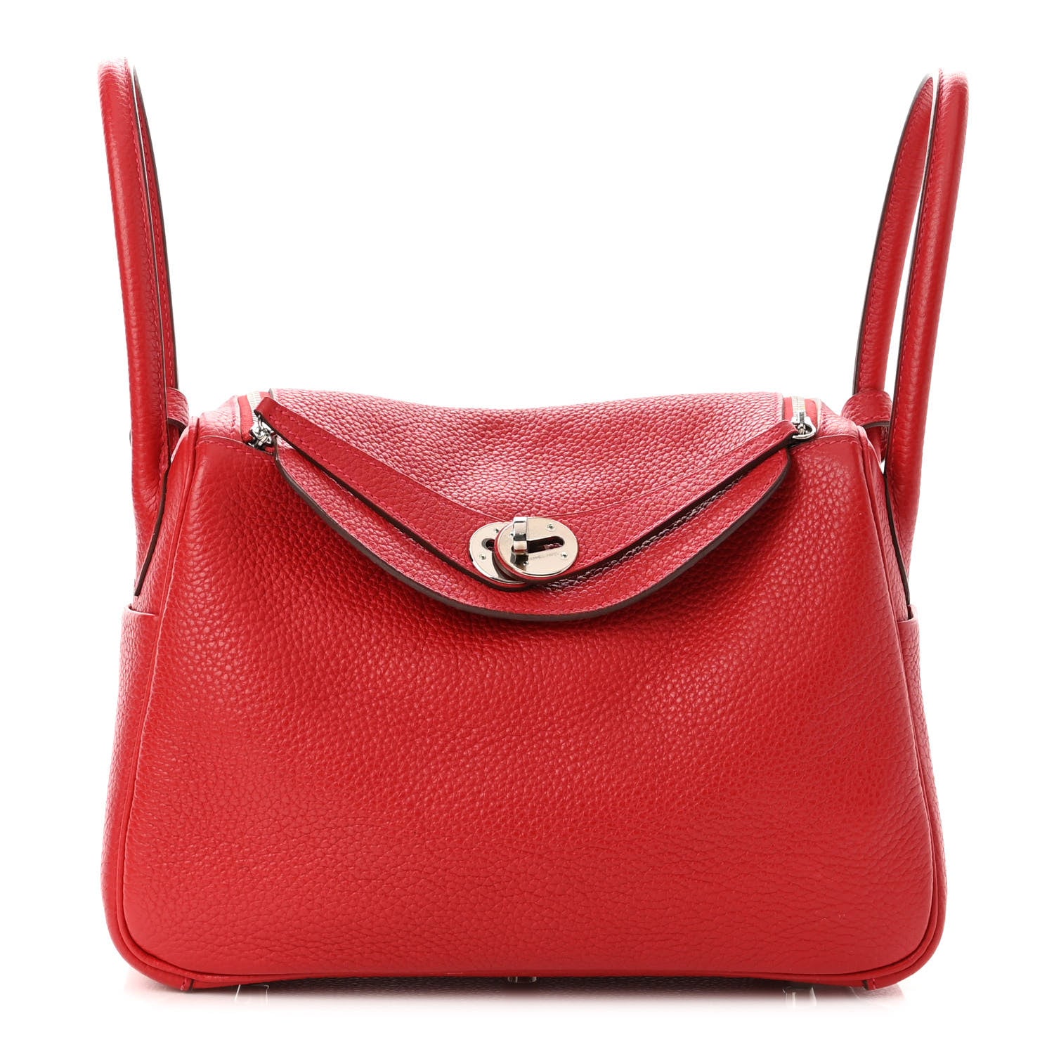 Hermes Taurillon Clemence Lindy 26 Rouge Casaque 1 of 9