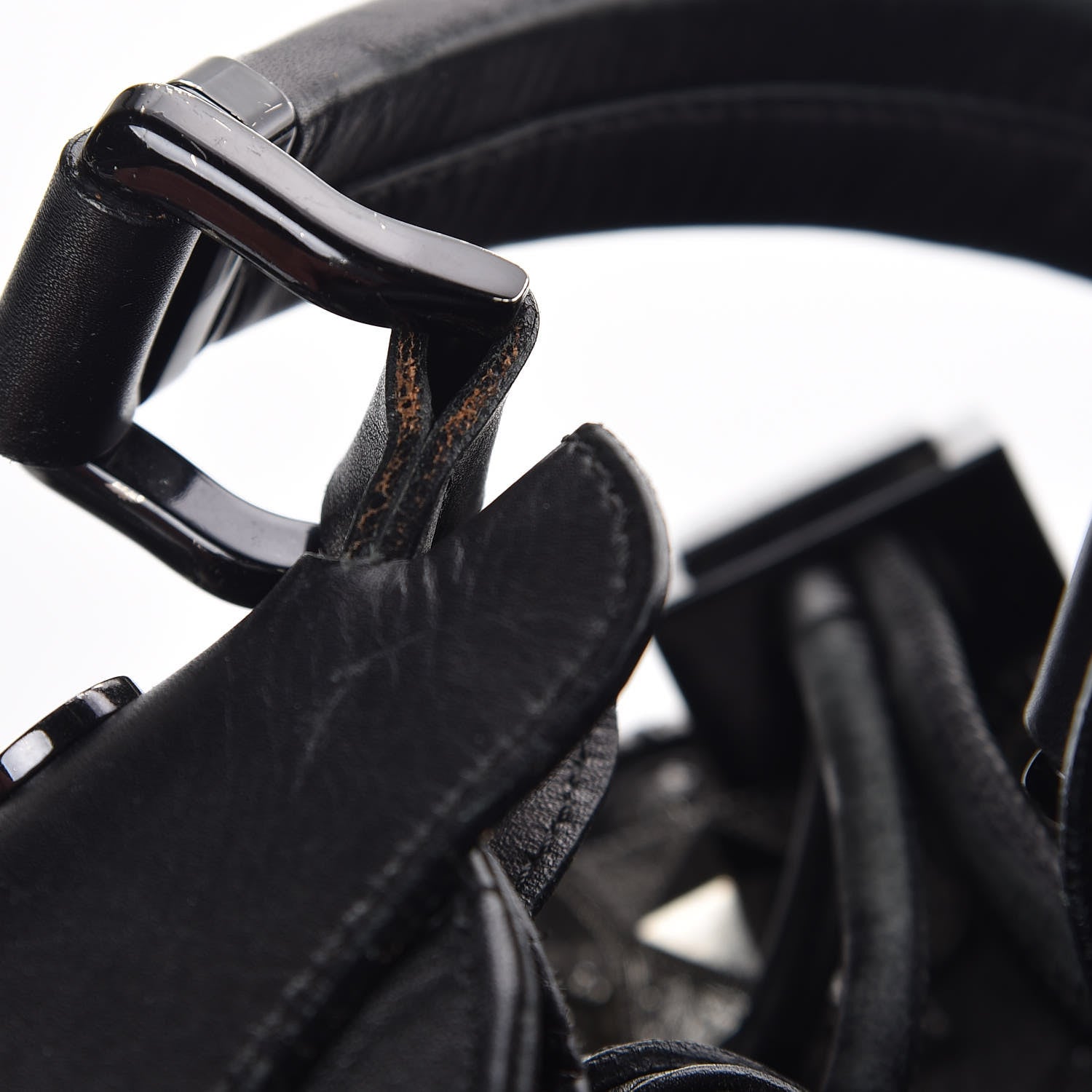 Burberry Calfskin Mason Warrior Studded Hobo Black 10 of 14