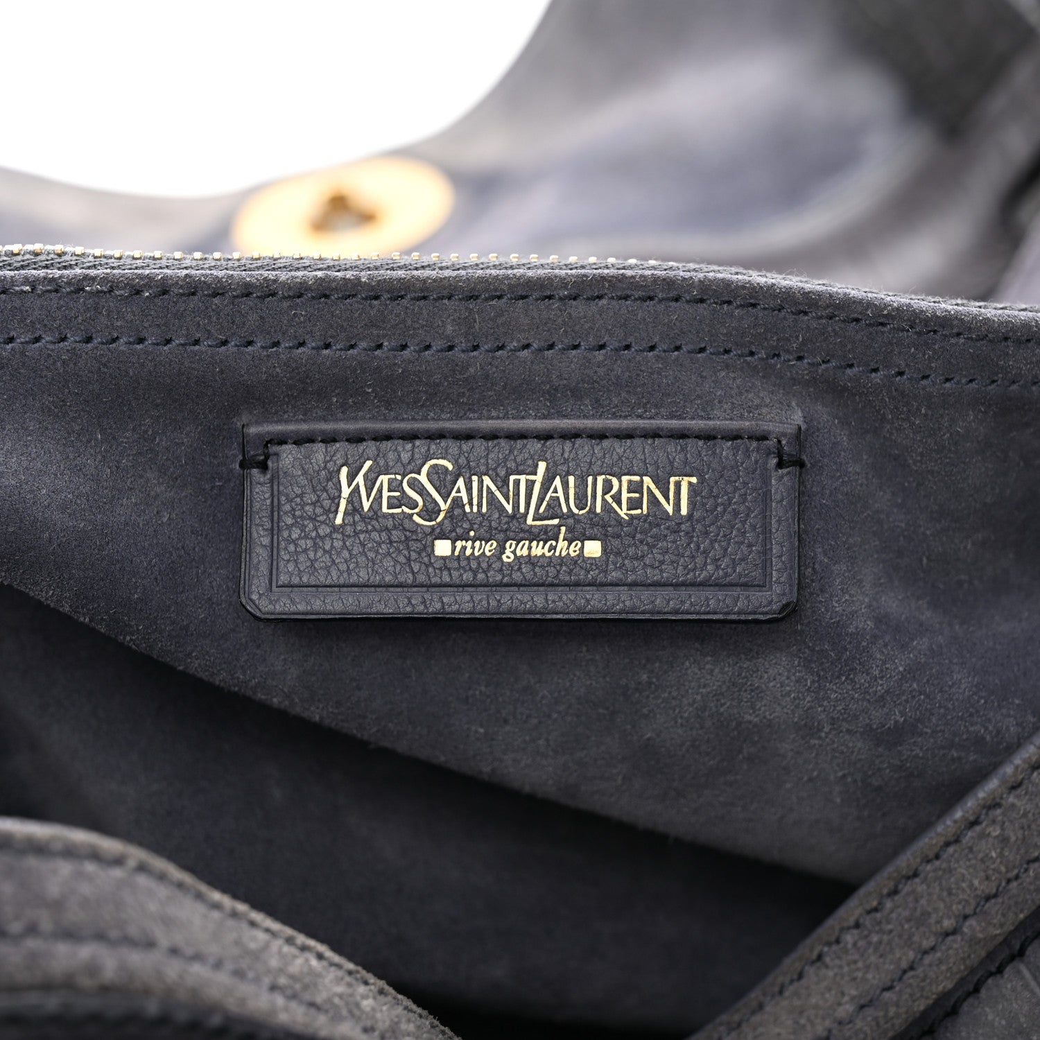 Saint Laurent Nubuck Calfskin Crocodile Embossed Large Muse Two Grey 6 of 12