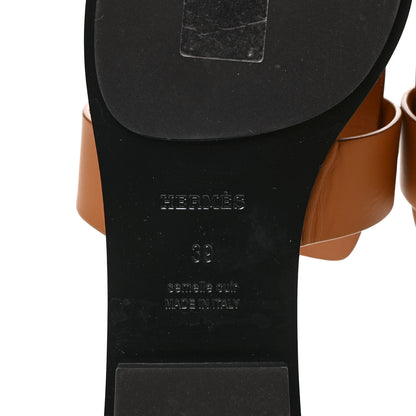 Hermes Calfskin Galerie Sandals 39 Gold 6 of 9