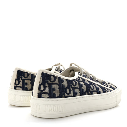 Christian Dior Canvas Oblique Walk'N'Dior Low Top Sneakers 37 Deep Blue 3 of 7