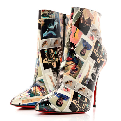 Christian Louboutin Patent Collage So Kate Booty 100 Ankle Boots 40 Multicolor 3 of 8