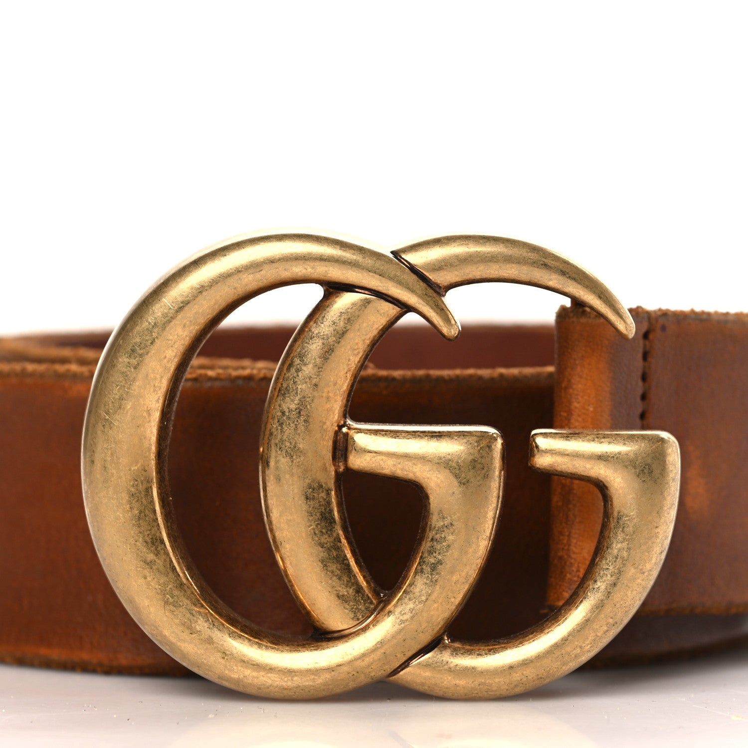 Gucci Faded Calfskin Double G 40mm Belt 95 38 Cuir 6 of 7