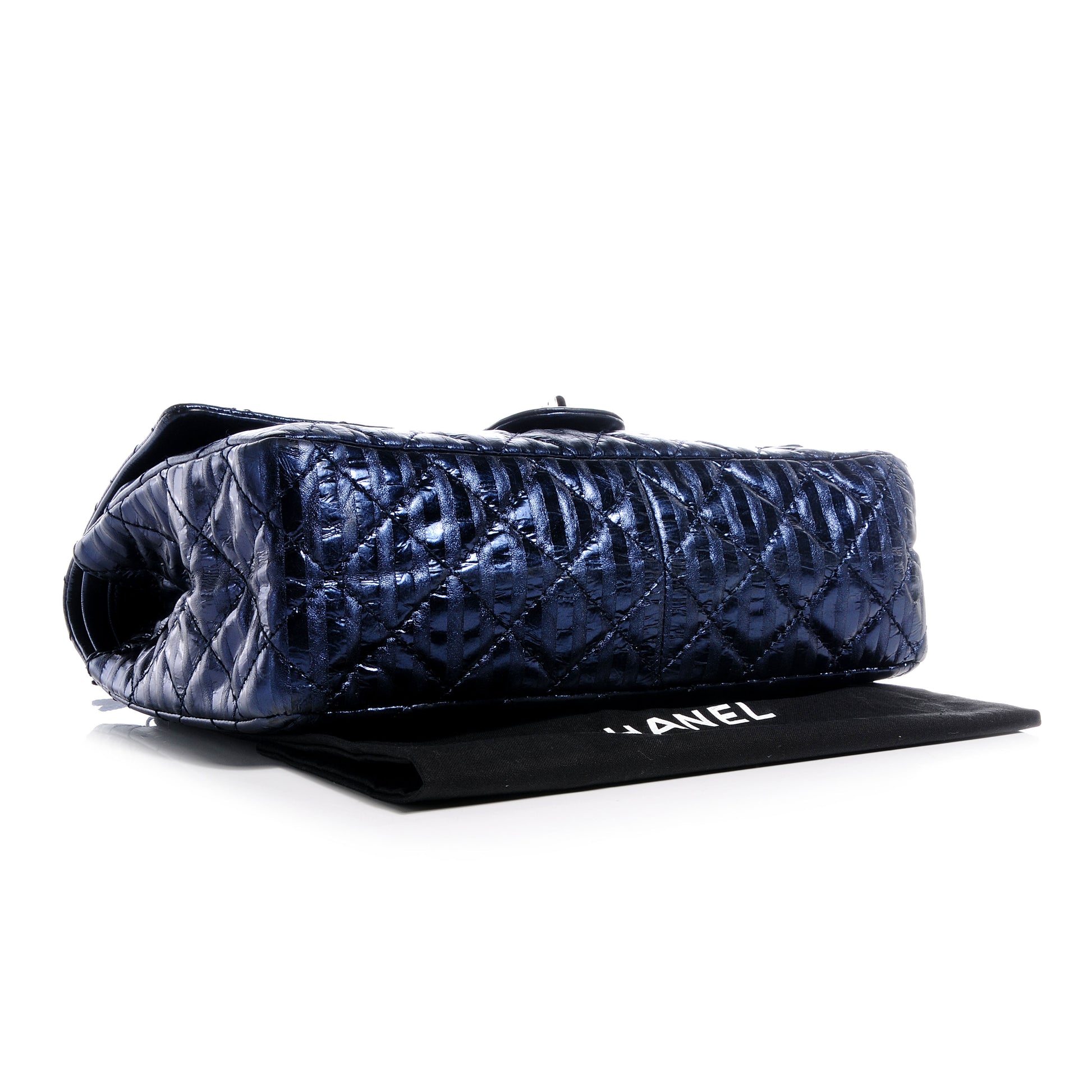 Chanel Metallic Striped 2.55 Reissue 226 Flap Blue 4 of 7