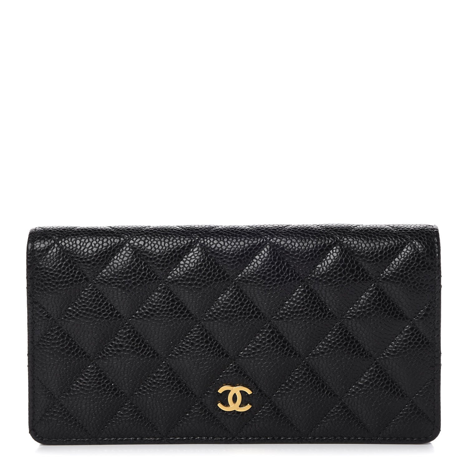Chanel Caviar Quilted Yen Wallet Black 1 of 10