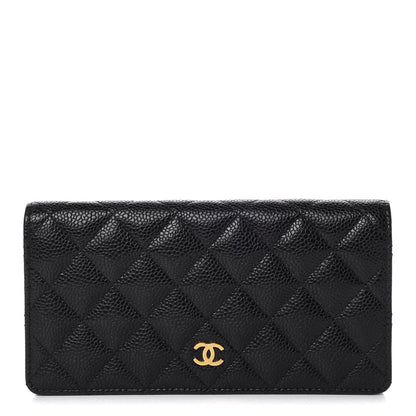 Chanel Caviar Quilted Yen Wallet Black 1 of 10