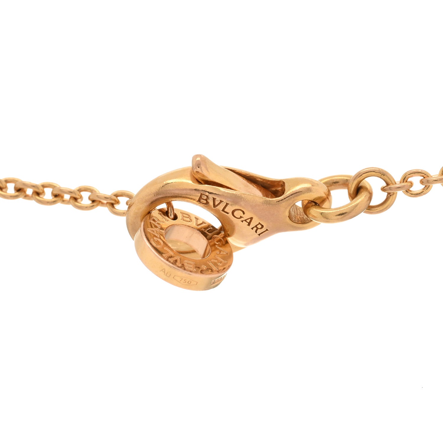 Bulgari 18K Rose Gold White Ceramic B.Zero1 Pendant Necklace 3 of 3