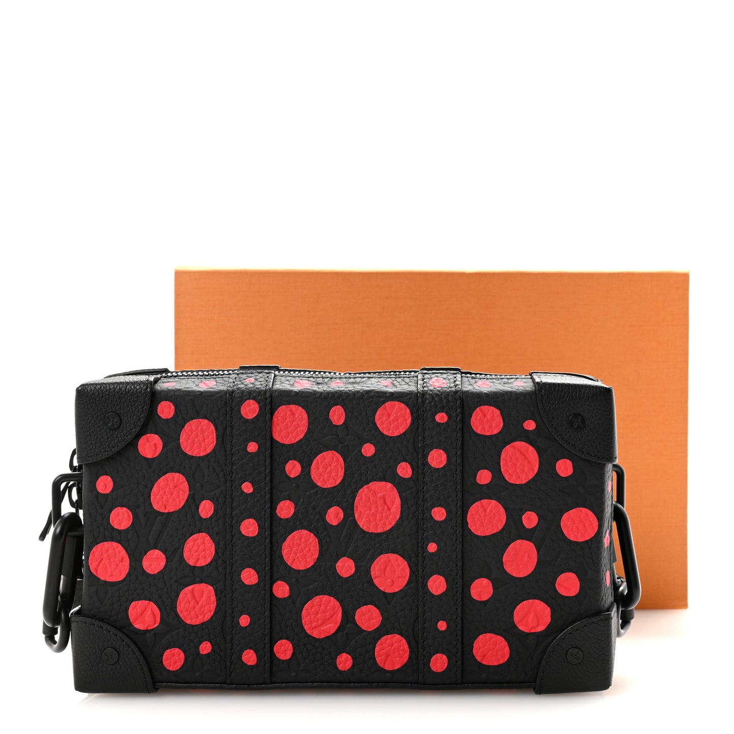 LV X YK Taurillon Monogram Soft Trunk Wallet Black Red