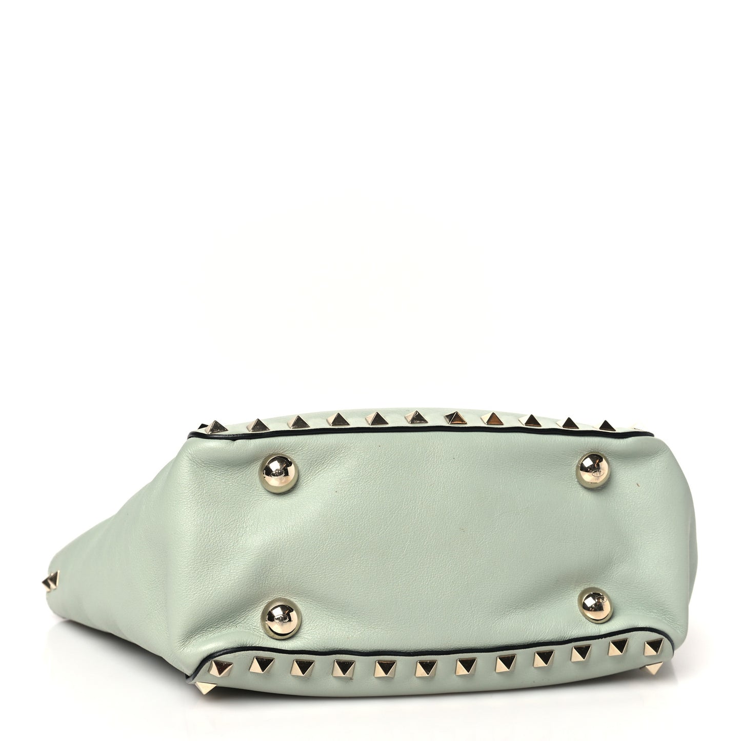 Vitello Mini Rockstud Tote Green Tea Sorbet