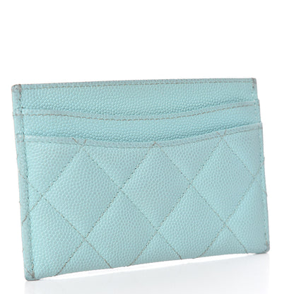 Chanel Caviar Quilted Card Holder Light Blue 3 of 20