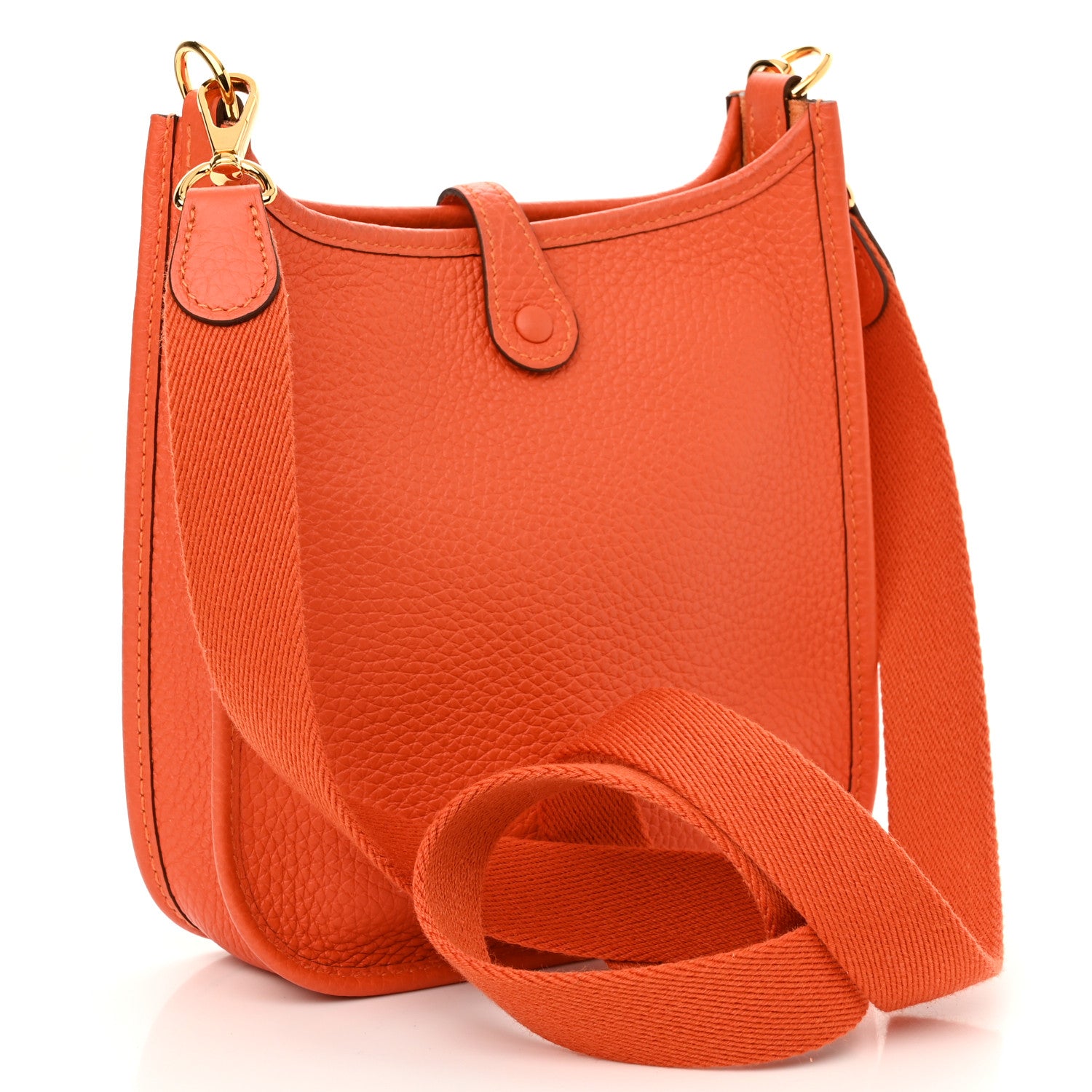 Hermes Taurillon Clemence Evelyne TPM Orange 2 of 10