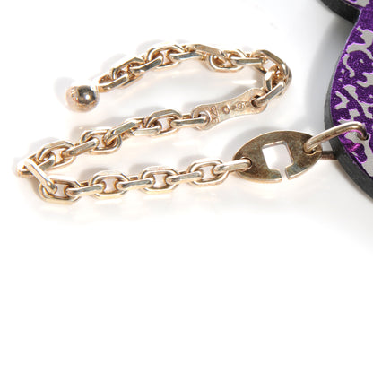 Hermes Leather Lucky Haati Elephant Key Chain Purple 5 of 5