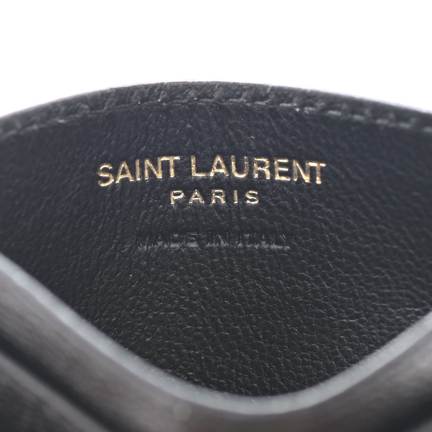 Grain De Poudre Matelasse Chevron Monogram Credit Card Case Black