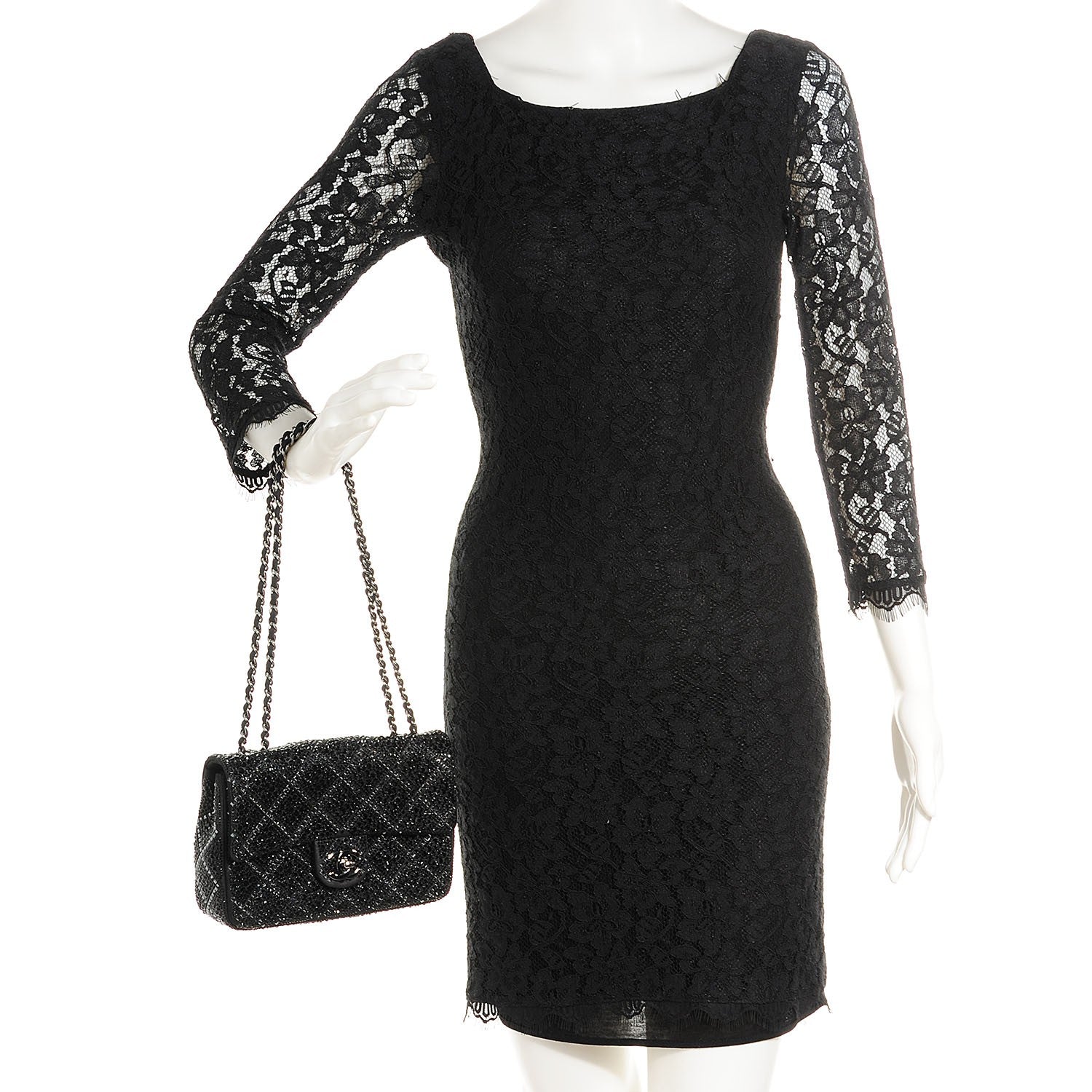 Chanel Strass Small Single Flap Black 9 of 9