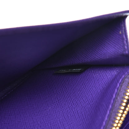 Prada Saffiano Metal Oro Chain Wallet Viola 8 of 13