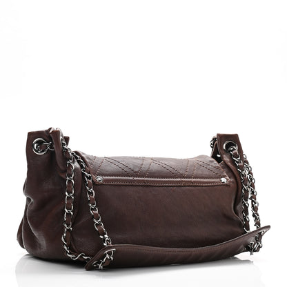 Chanel Calfskin Diamond Stitch Accordion Flap Brown 2 of 9