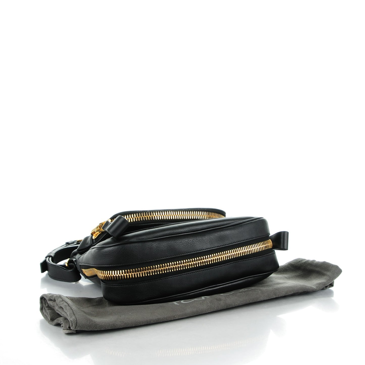Grained Calfskin Medium Jennifer Crossbody Bag Black