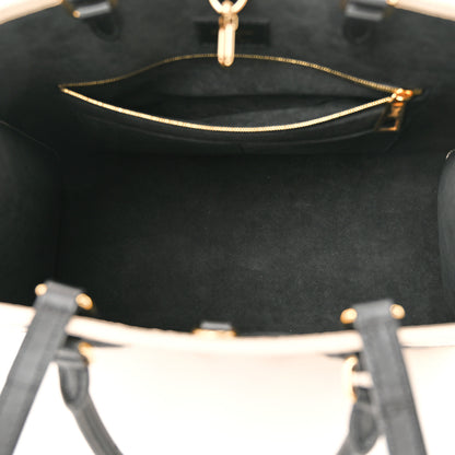 Louis Vuitton Empreinte Monogram Giant Broderies Onthego MM Cream Black 5 of 10