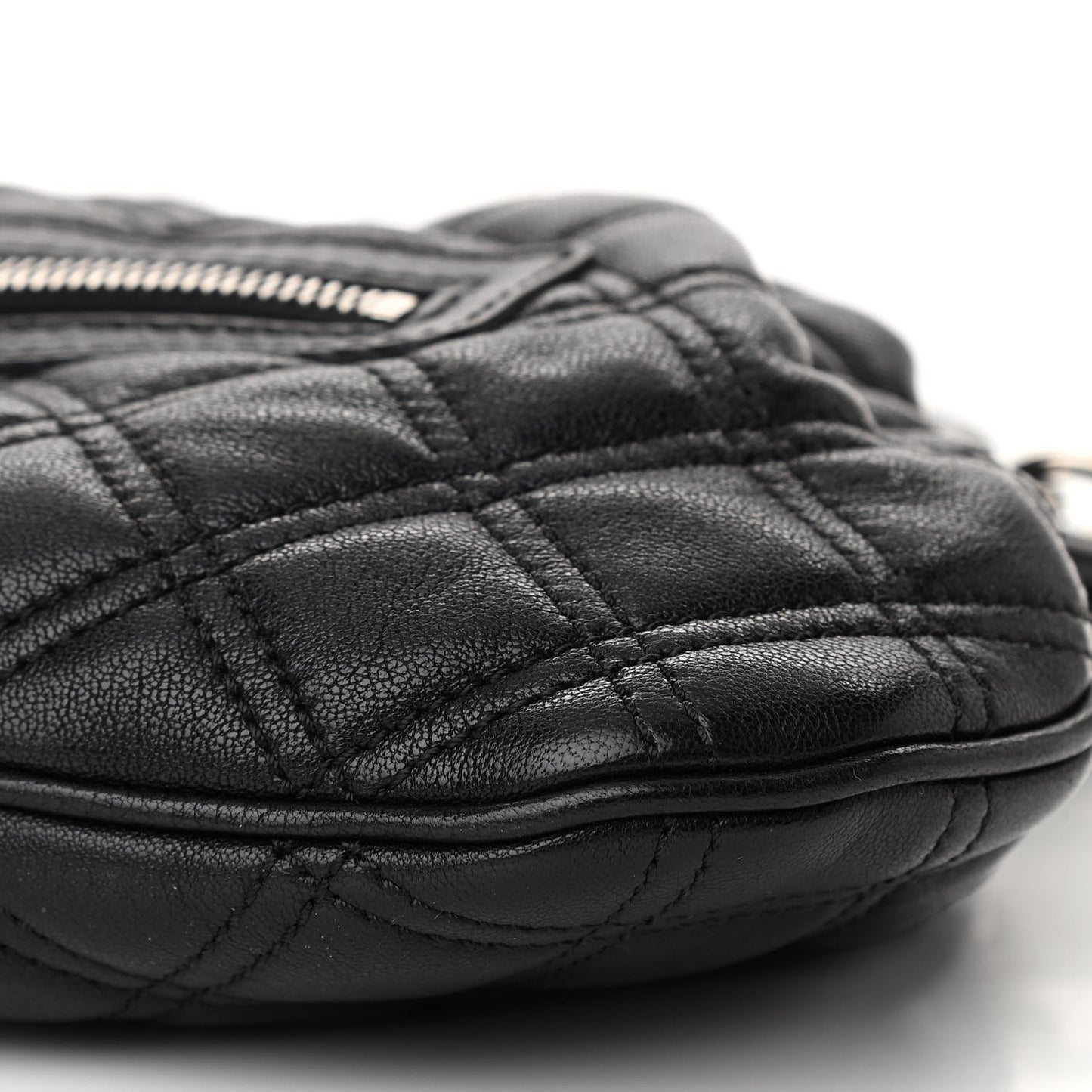 Calfskin Quilted Little Stam Black