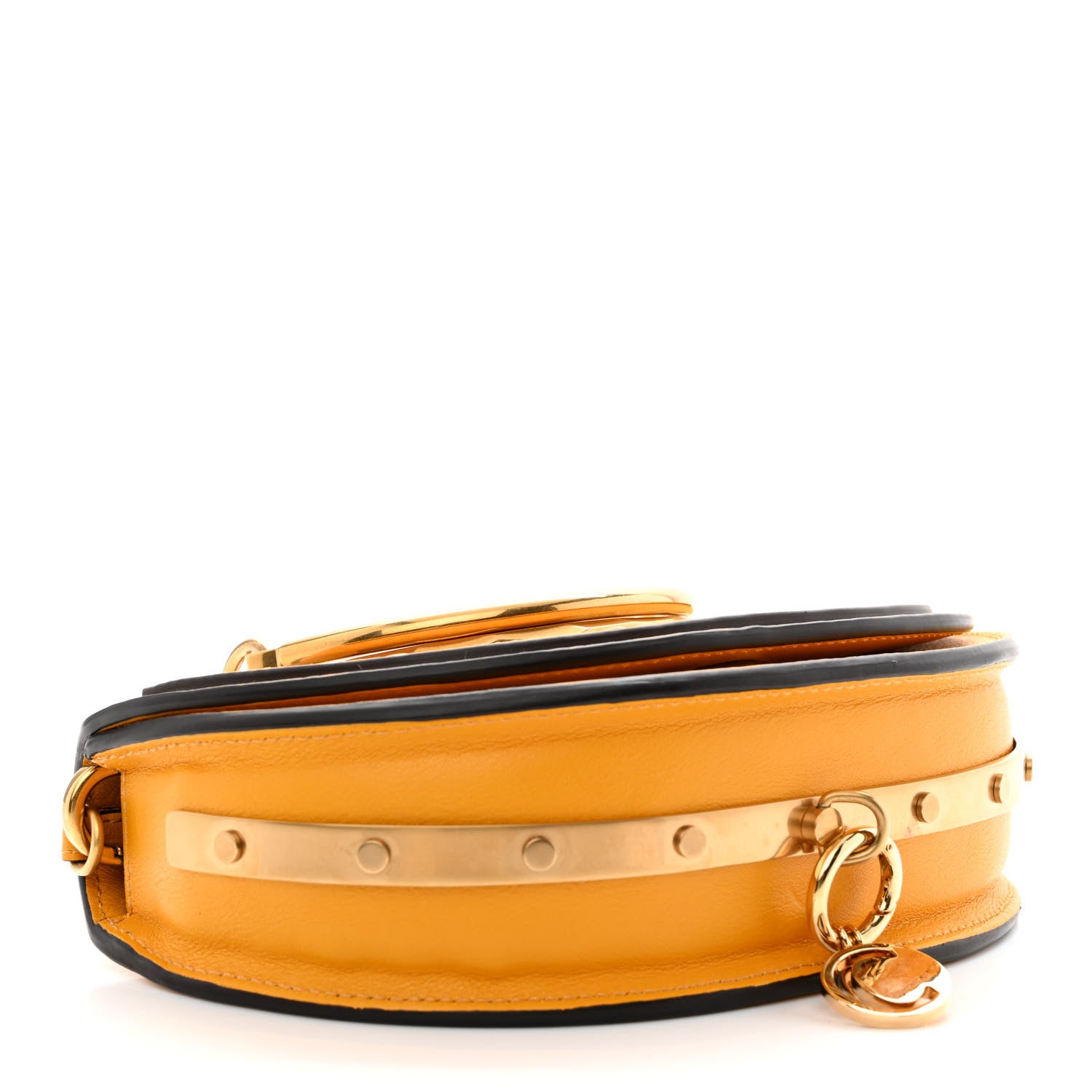 Chloe Calfskin Small Nile Bracelet Minaudiere Bag Dark Ochre 4 of 11