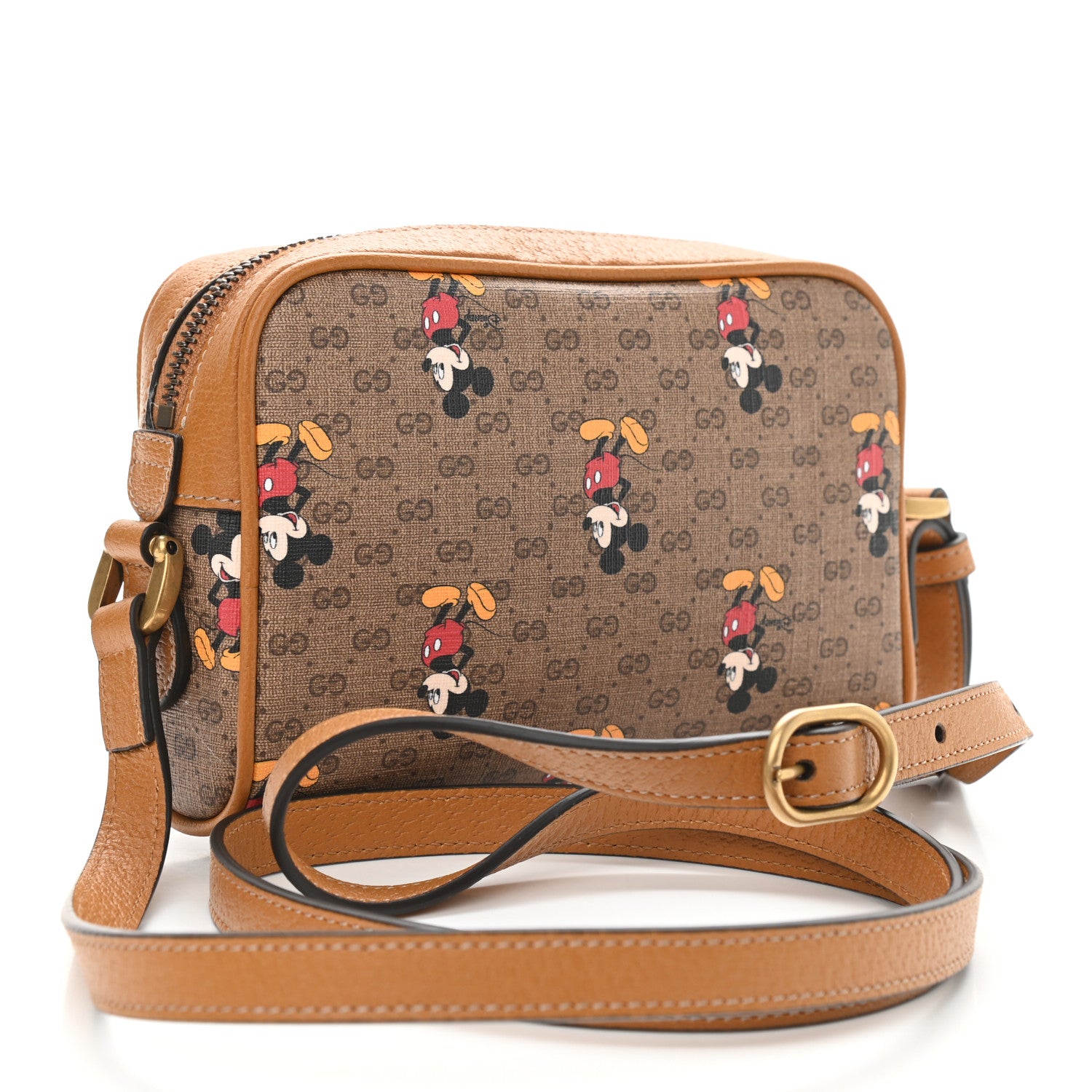 Gucci X DISNEY Mini Vintage GG Supreme Monogram Mickey Mouse Shoulder Bag Beige Vintage Sun Oil 3 of 9