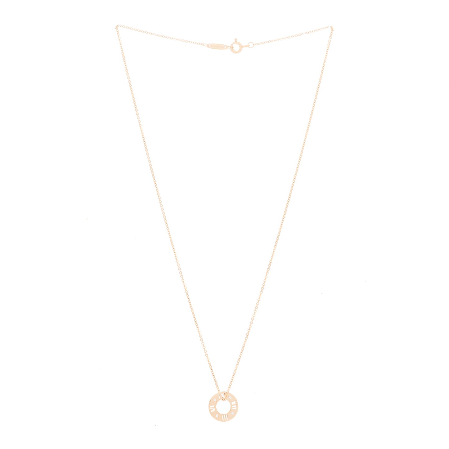 18K Rose Gold Diamond Atlas Pierced Pendant Necklace