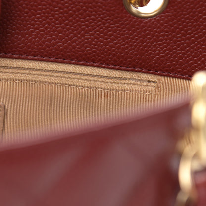 Chanel Caviar Quilted Petit Shopping Tote PST Red 11 of 11