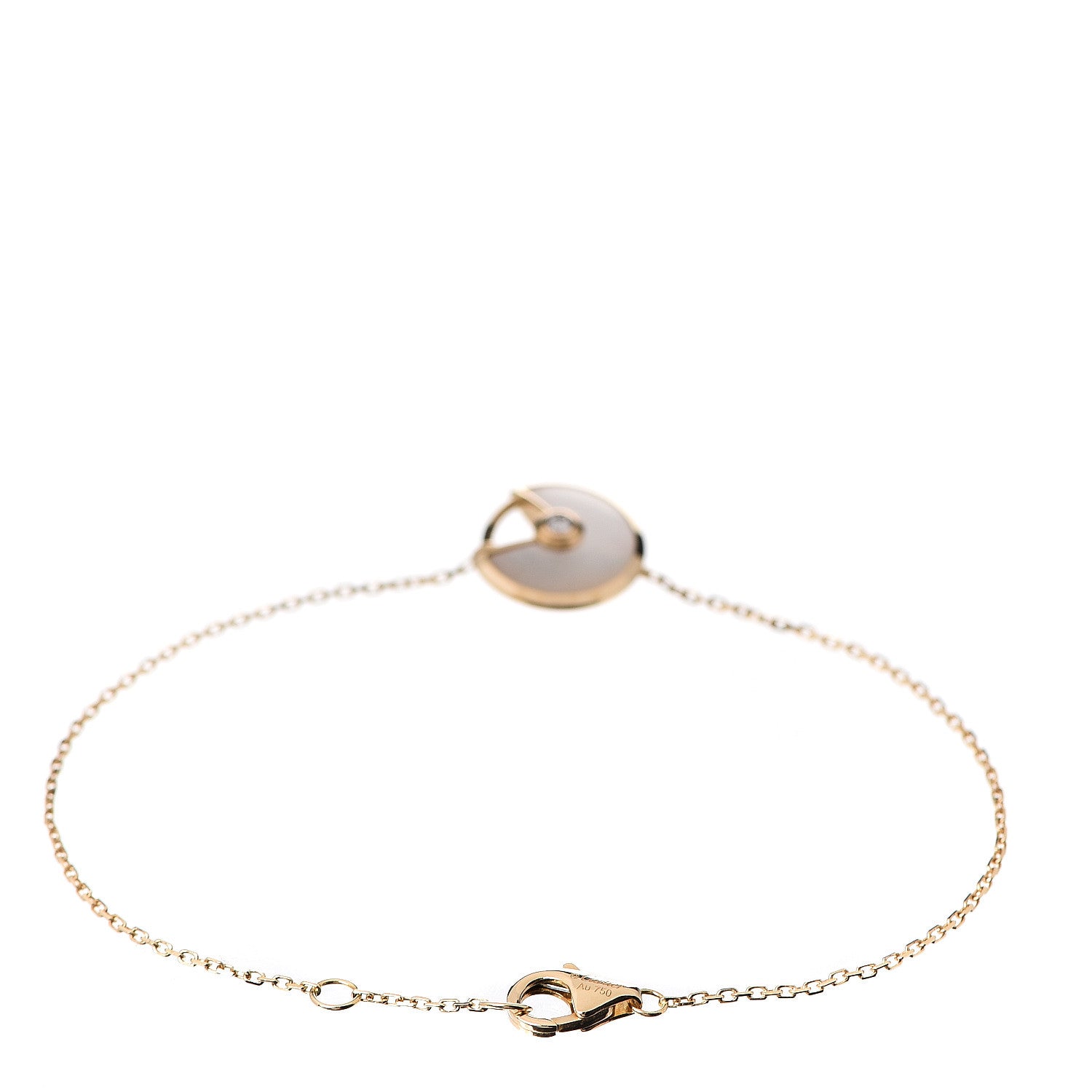 Cartier 18K Yellow Gold Diamond Mother of Pearl Amulette de Cartier Bracelet 2 of 4