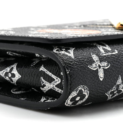 Louis Vuitton Catogram Twist Chain Wallet Black 9 of 12