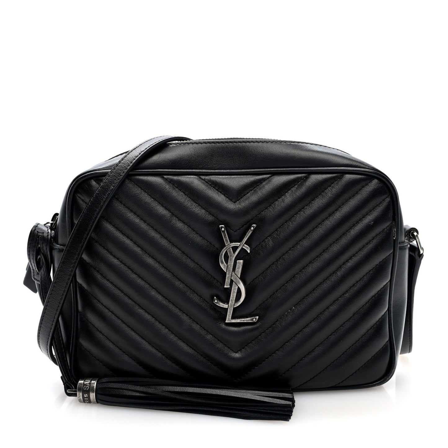 Calfskin Matelasse Monogram Lou Camera Bag Black