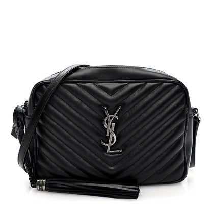 Saint Laurent Calfskin Matelasse Monogram Lou Camera Bag Black 1 of 9