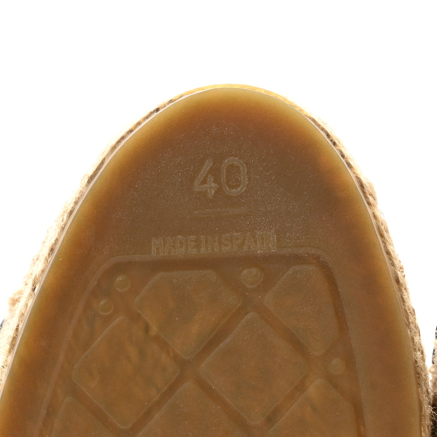 Chanel Lambskin CC Espadrilles 40 Beige Black 8 of 12