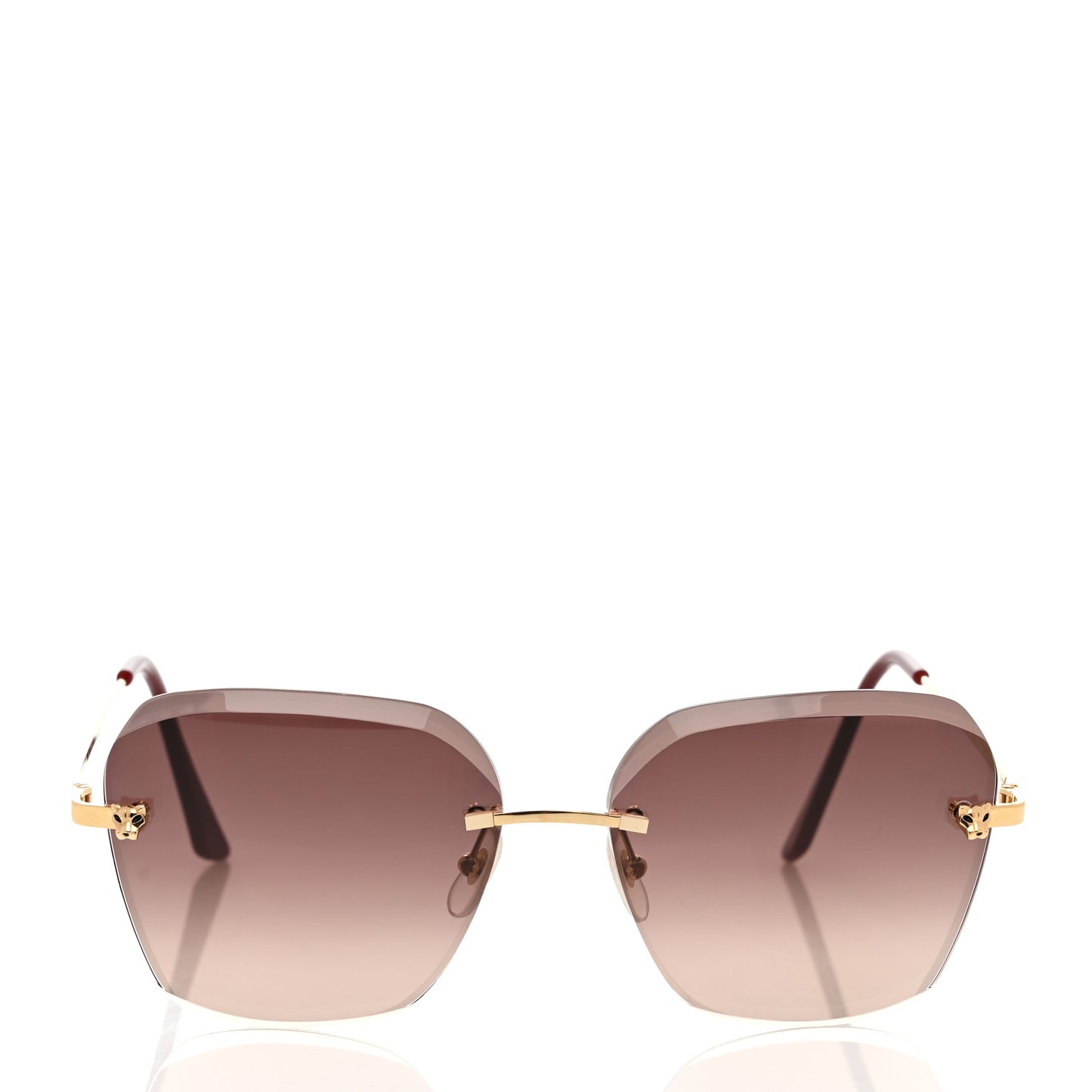 Metal Panthere De Cartier Sunglasses CT0147S Gold Red
