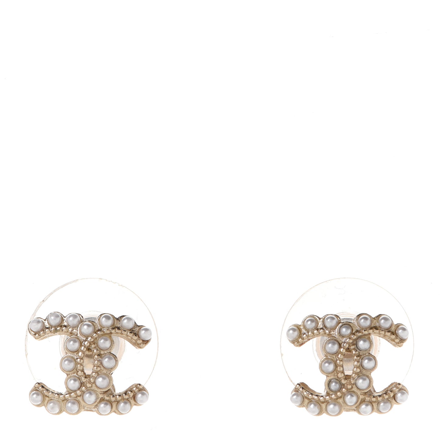 Pearl CC Earrings Light Gold