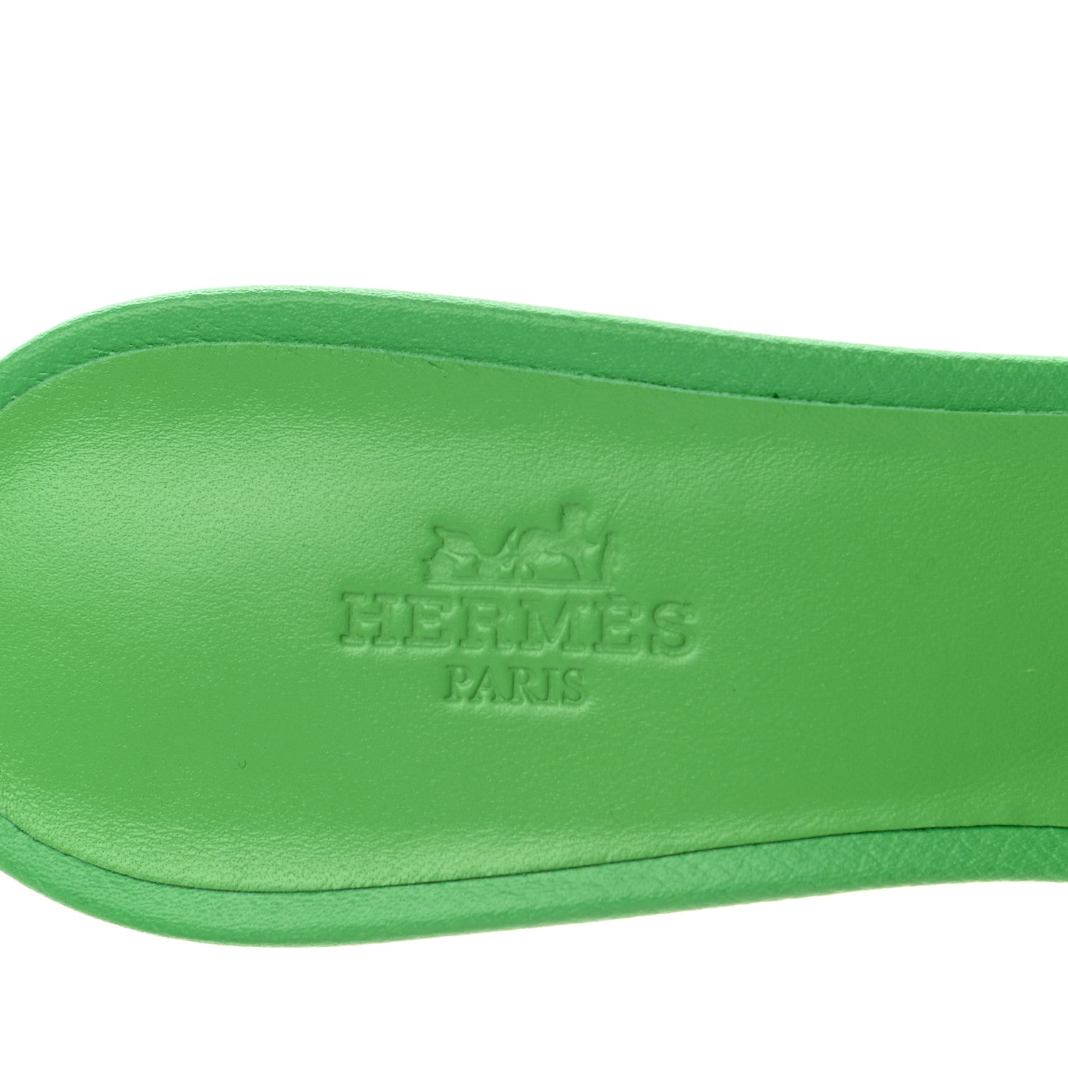Hermes Epsom Oasis Sandals 38.5 Vert Pomme 7 of 9