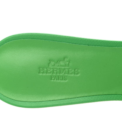 Hermes Epsom Oasis Sandals 38.5 Vert Pomme 7 of 9