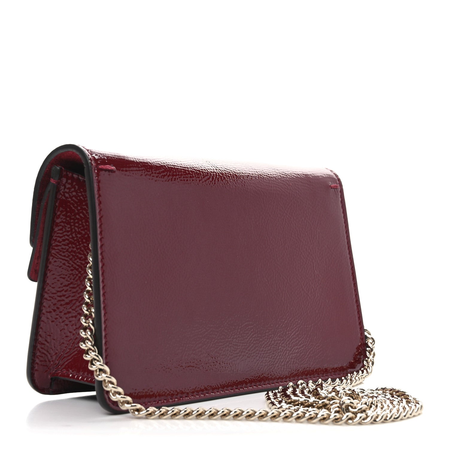 Gucci Crinkled Patent Mini Dionysus Shoulder Bag Rosso Ancora Red 3 of 10